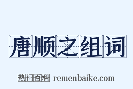 唐顺之组词是什么意思的图片